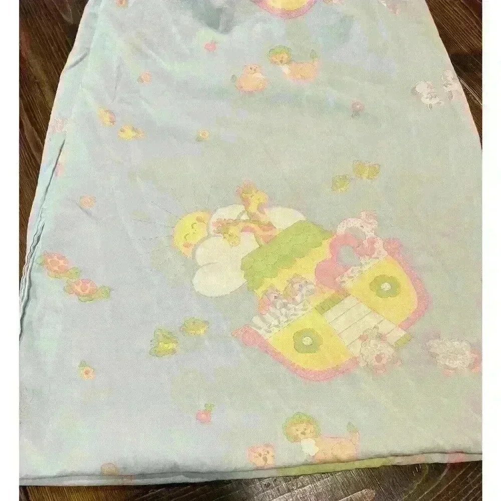 Vintage 1985 Fitted Baby Crib Sheet Noahs Ark by Kendall Company